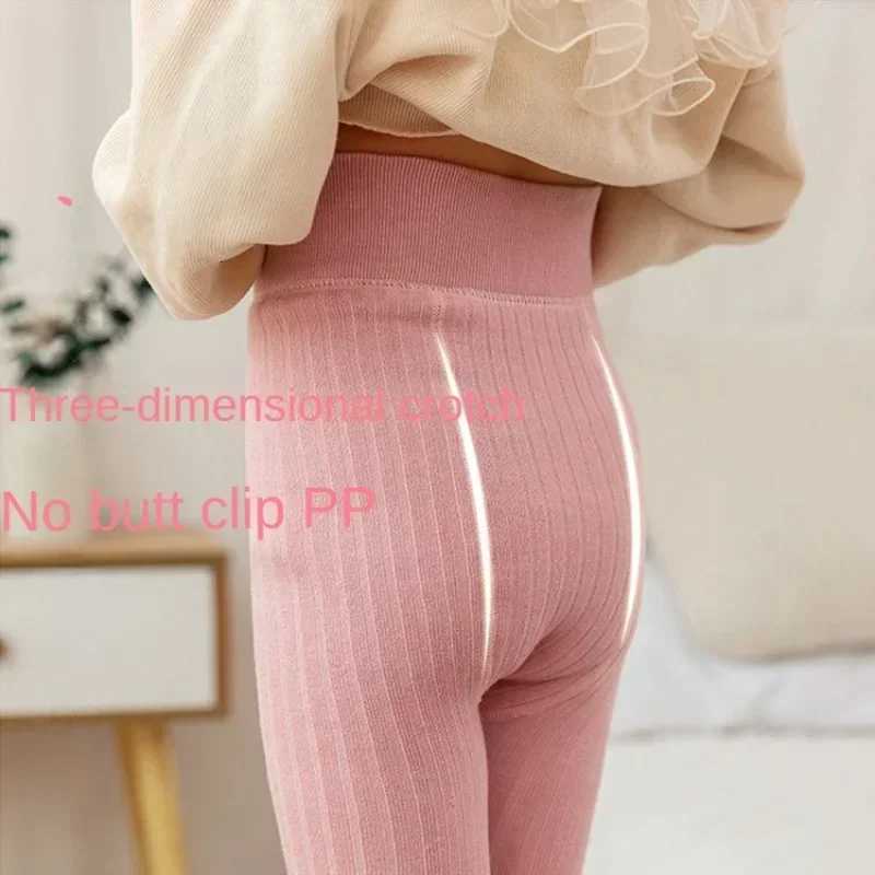 Winter Childrens Plush Thickened Pantyhose Baby Bow Cashmere Tights Warm Pantyhose for Kids Girls Pantys Toddler StockingT251024