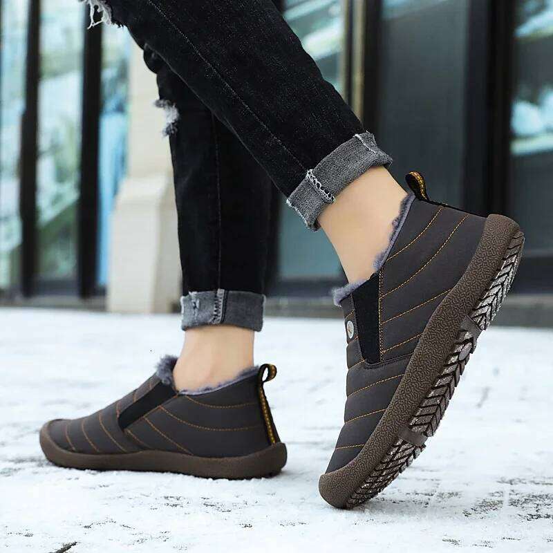 Golden Sapling Winter Waterproof Warm Unisex Fashion Outdoor Flats Men Low Cut Thermal Loafers Leisure Casual Shoes Lovers