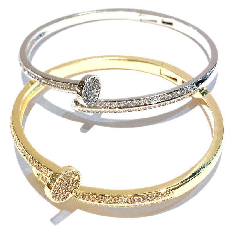 Bracelet Designer luxury bangle Studded Open Zircon full inlay Bracelets Fashion Trendy High-End design copper plated with 18K gold Festival vacation 