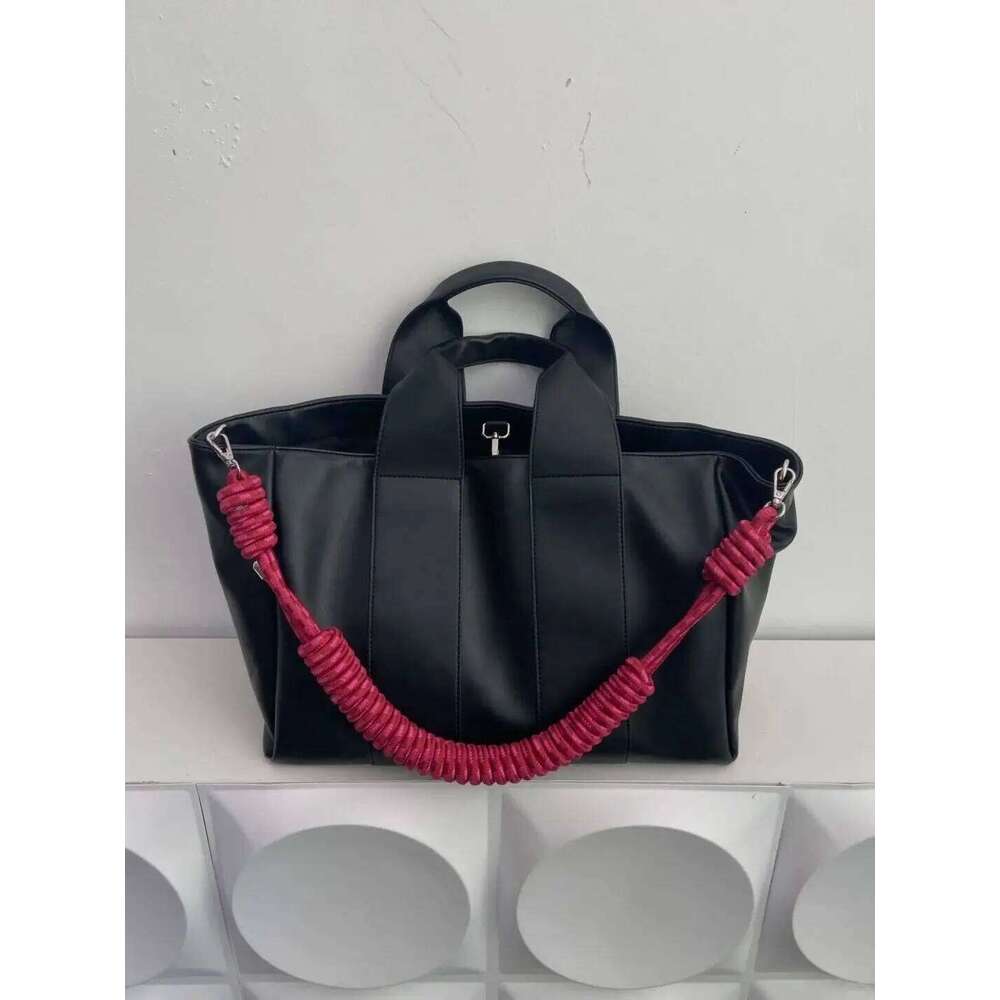 Tote Women Braided Rope Strap Nylon Fashion Simple Office Lady Shoulder Bag Handbag Euro-America Style