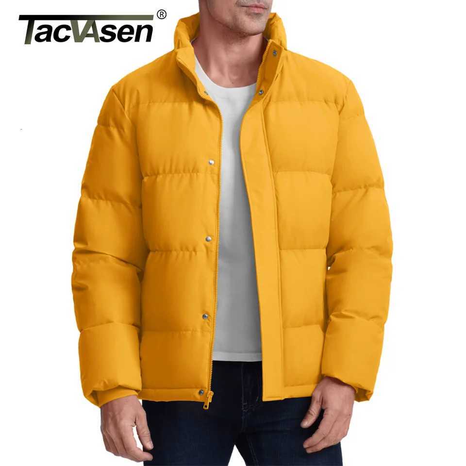 TACVASEN Winter Down Jackets Mens Stand Collar Quilted Jackets Water Resistant Lightweight Puffer Jacket Windbreaker Coats Male Z251024