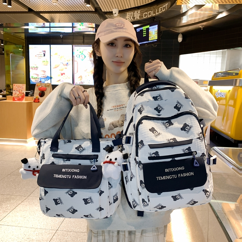 Large Capacity for Female Junior High Students, Casual Fashion Backpack with Unique Design, Niche School Bag