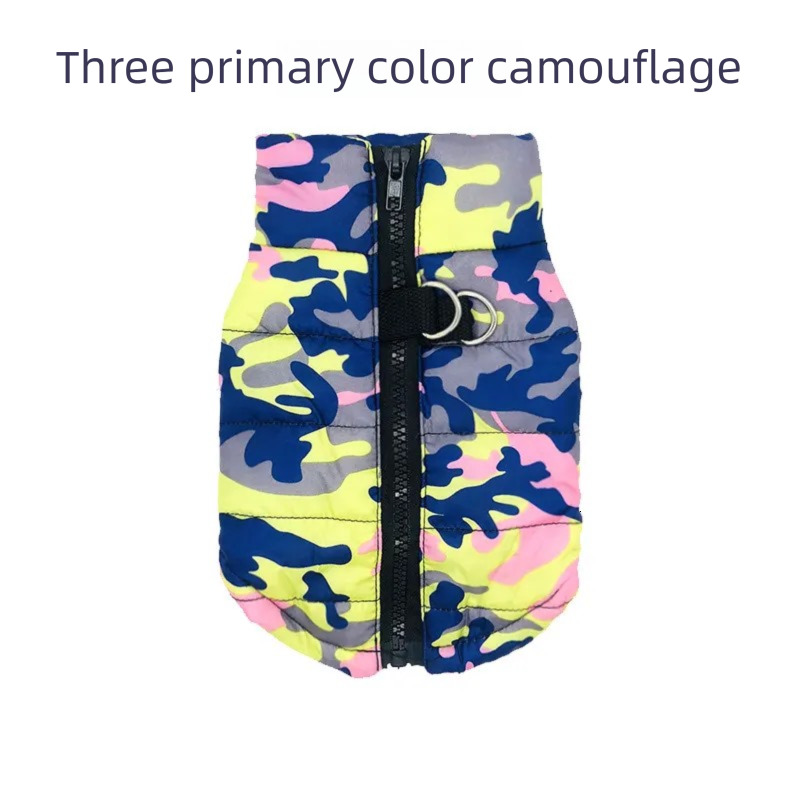 2025 new K3163 Pet winter coats for autumn and winter, thick fleece-lined clothes, large dog traction-resistant windproof jackets