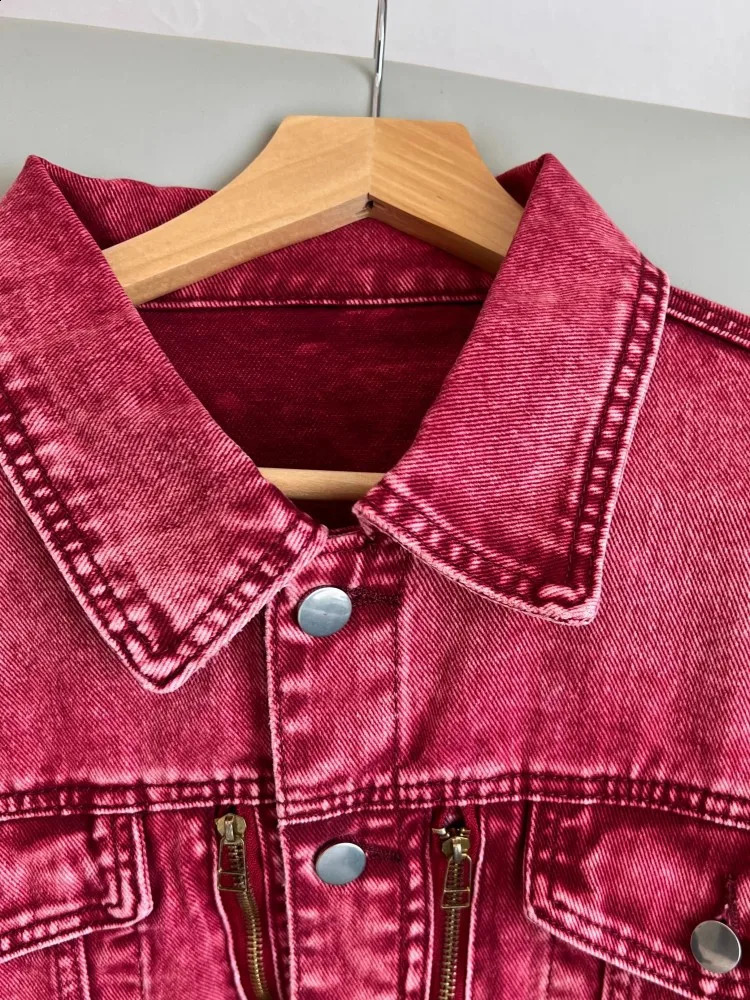 Mens Denim jacket High Steet Spring Autumn Casual Outerwear Single Breasted Loose Fit Long Sleeve Vintage Short Coat 251017
