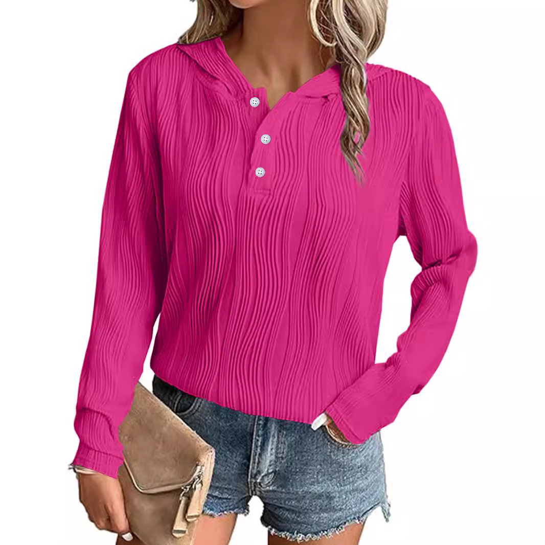 2025 Autumn Winter New Solid Color Hooded Sweatshirt Jacket Casual Drop Shoulder Long Sleeve Top