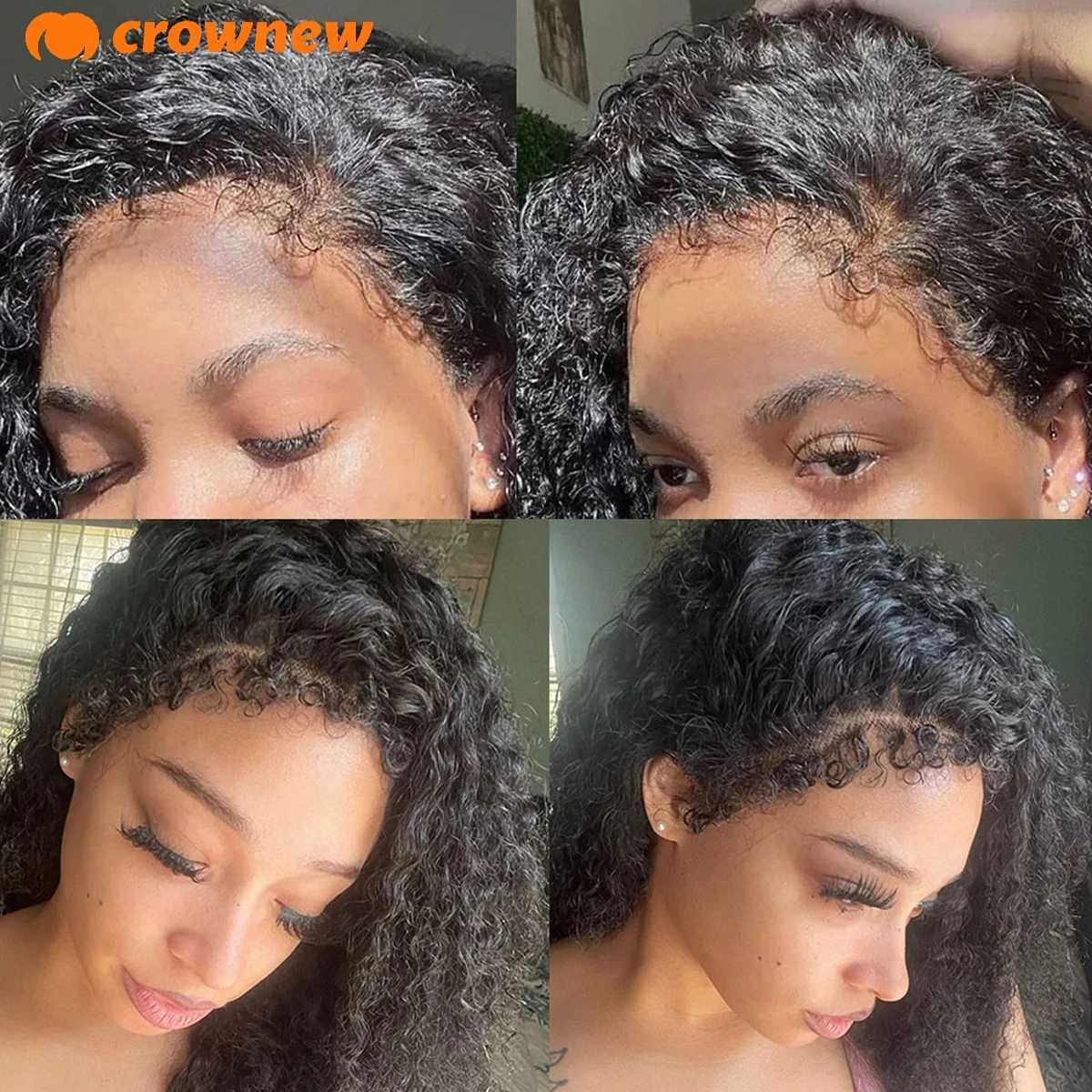 Glueless Wig Human Hair Curly Human Hair Wig 4C KinKy Edges Curly Baby Hair Lace Wigs 13x4 HD Lace Wig 13x6 Human Hair W251023