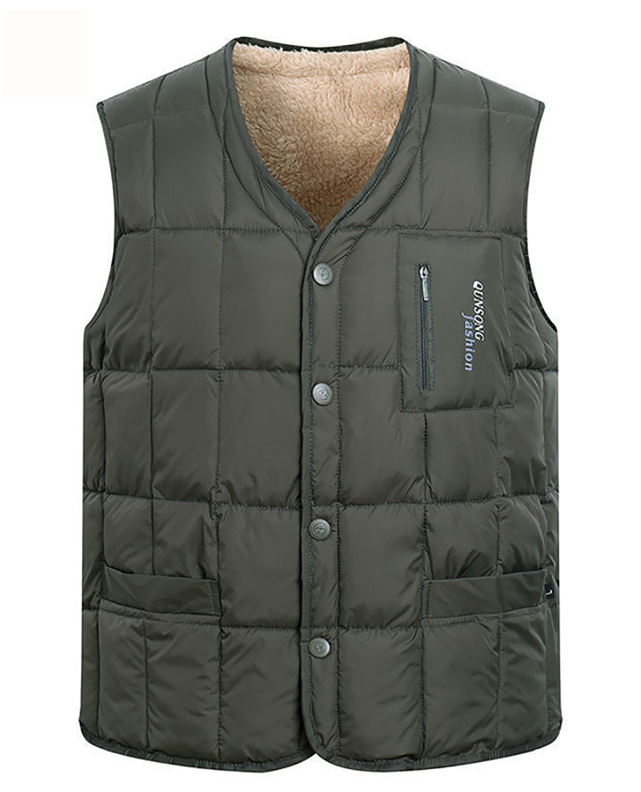 Men's Vests Men Outdoor Adding Cotton To Keep Warm Man Stand Collar Waistcoat Vest Winter Windproof Casual Sleeveless Coat