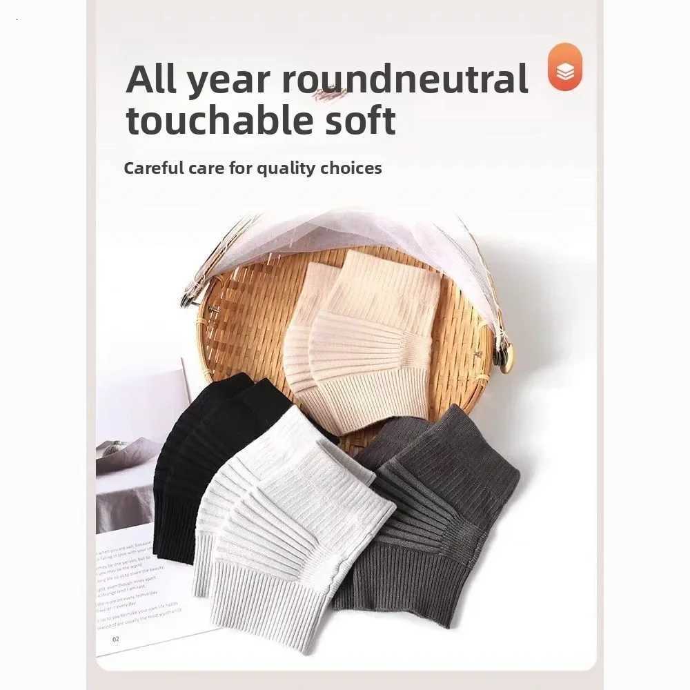 1Pair Autumn Winter Cashmere Warm Knee Support Protector High Elastic Knitted Bandage kneepad for Women Cycling Knee Warmer PadW251024