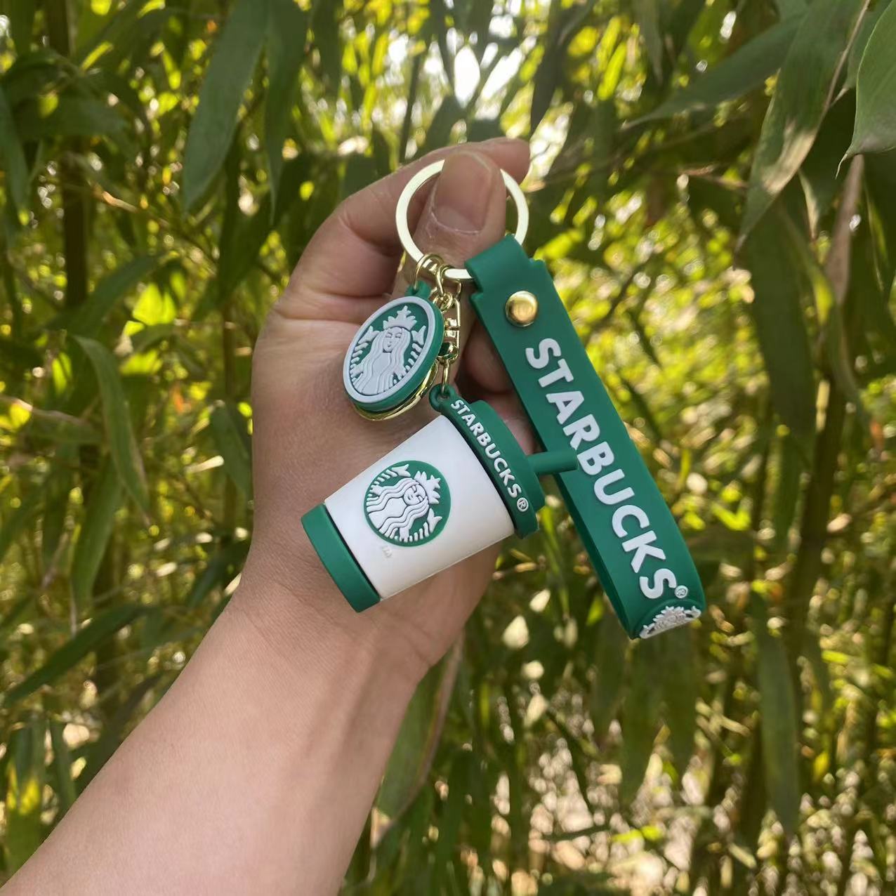 Milk Tea Cup Bear Series Epoxy Resin Doll Keychain Car & Backpack Key Charm Wholesale for Accessory Stores