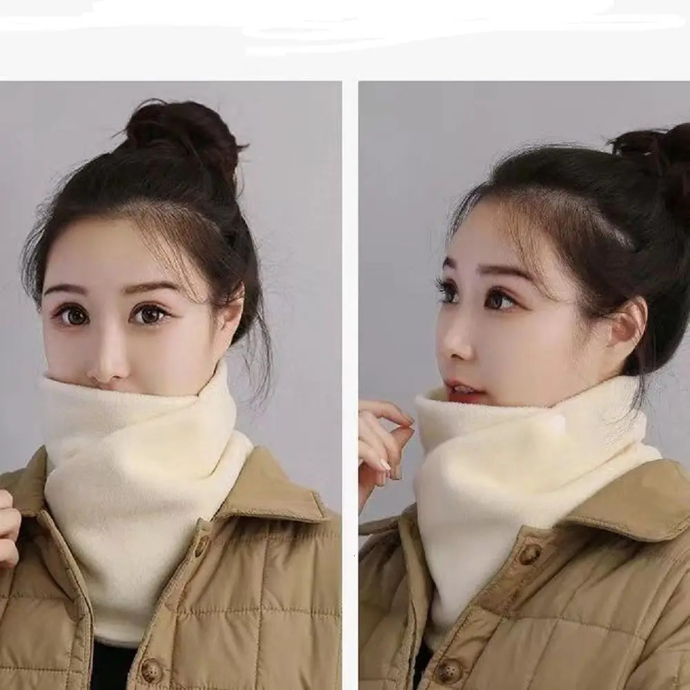 Solid Color Fleece Neck Scarf Multifunctional Thickened Plush Neck Protector Neckerchief Neck Collar Plush Neck Cover Autumn 251020