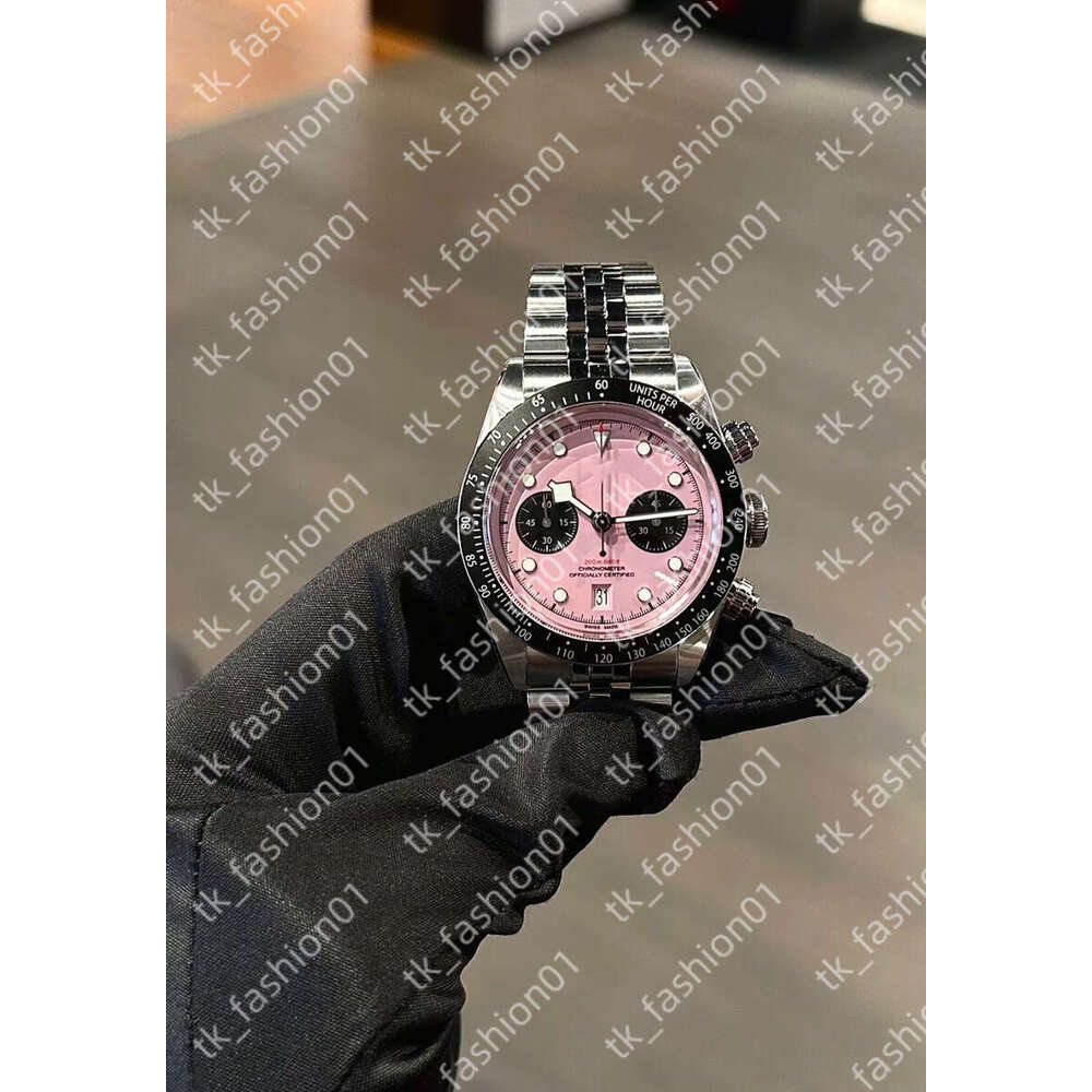 New Design Pink Black Bay M79360N-0019 AAAAA Quality SuperClone 41mm Watches Men Automatic Mechanical Chronograph 7750 Movement With Gift Box Sapphire Mens Watch 54