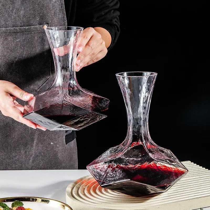Irregar Wine Decanter Creativity 1450ml Decanter Dispenser Crystal Wine Aerator Mirror Jug Gift Bar Decor Art ware Y251024