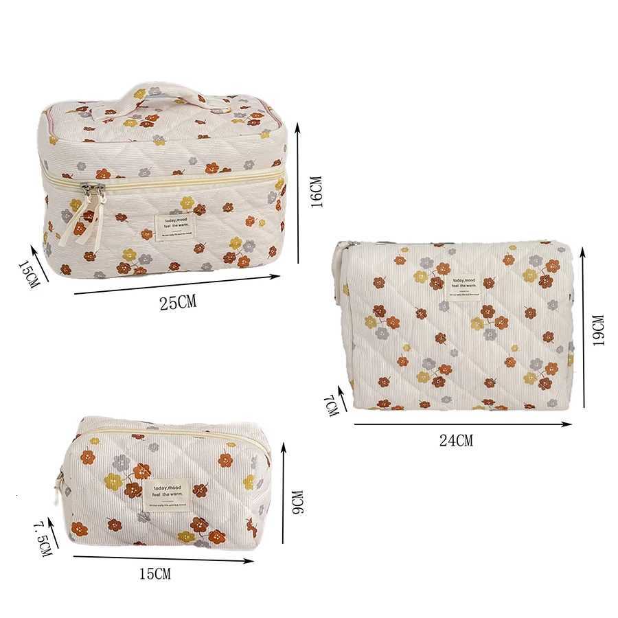 1pcs Cute Quilted Makeup Bag Women Zipper Cosmetic Organizer Cloth Handbag Box Shape Portable Toiletry Case for GirlsT251024