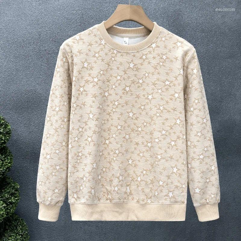 Men's Hoodies Stars Graphic Pullover Brand Cotton Tops Korean Style Novelty And Funny Luxury AutumnWinter Warm Male Sweatshirt No