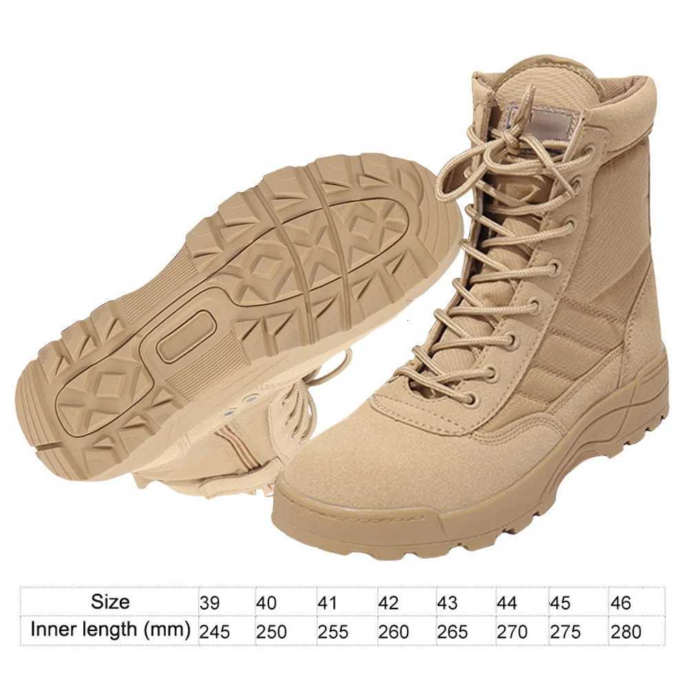 Desert Combat Boots Breathable Outdoor Hiking Boots Hightop Hunting Training Boots Lightweight NonSlip for Men W251024