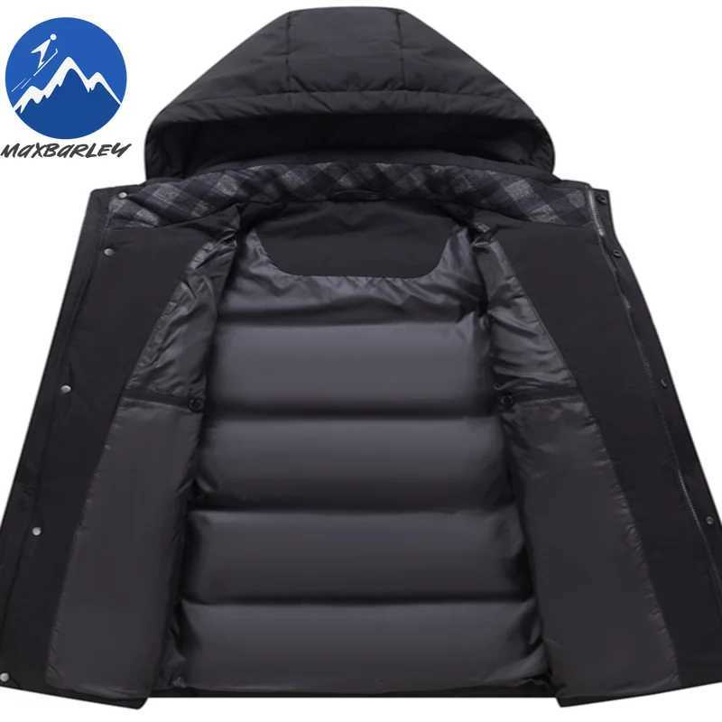 Maxbarley New Down Jacket Men Winter Outdoor Ski Thicken Warm Parka Coat Short Style Casual Daily Detachable Hood Puffer Jacket Z251024