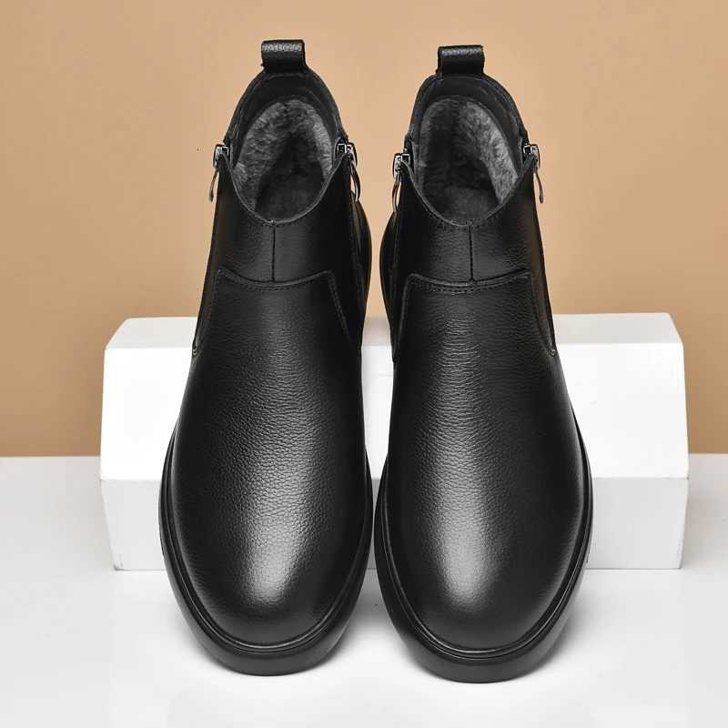 British Style High Top Mens Chelsea Flat Designer Boots Luxury Brand Genuine Leather Oxford Shoes Autumn Winter Walking Shoes W251024