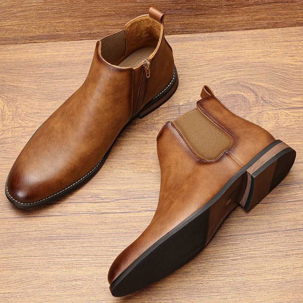 Size 713 Men Chelsea Boots Ankle Boots soft leather Men Boots W251024