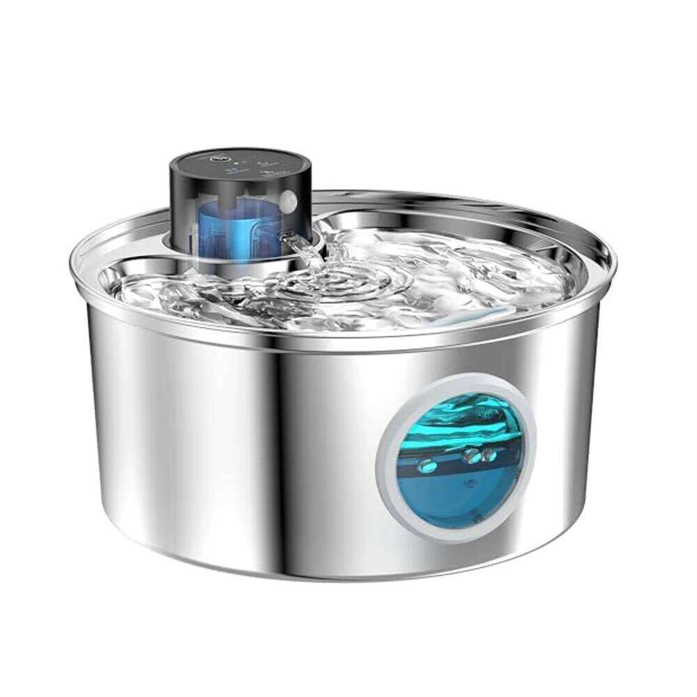 designer brand L Recharge V USB Automatic Sensor Stainless Steel Cat Dog Water Fountain Multiple Pet Drinking Bowls