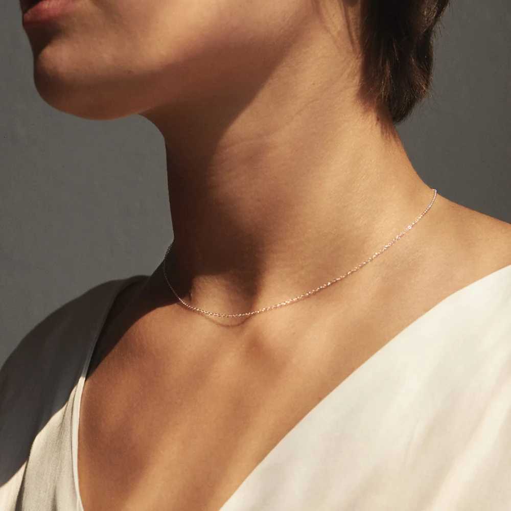 Fine Chain Necklace Stainl Steel Gold Color Pendants Short Long Statement Women Colar Gift Stainl Steel Jewelry WholesaleXJ251024