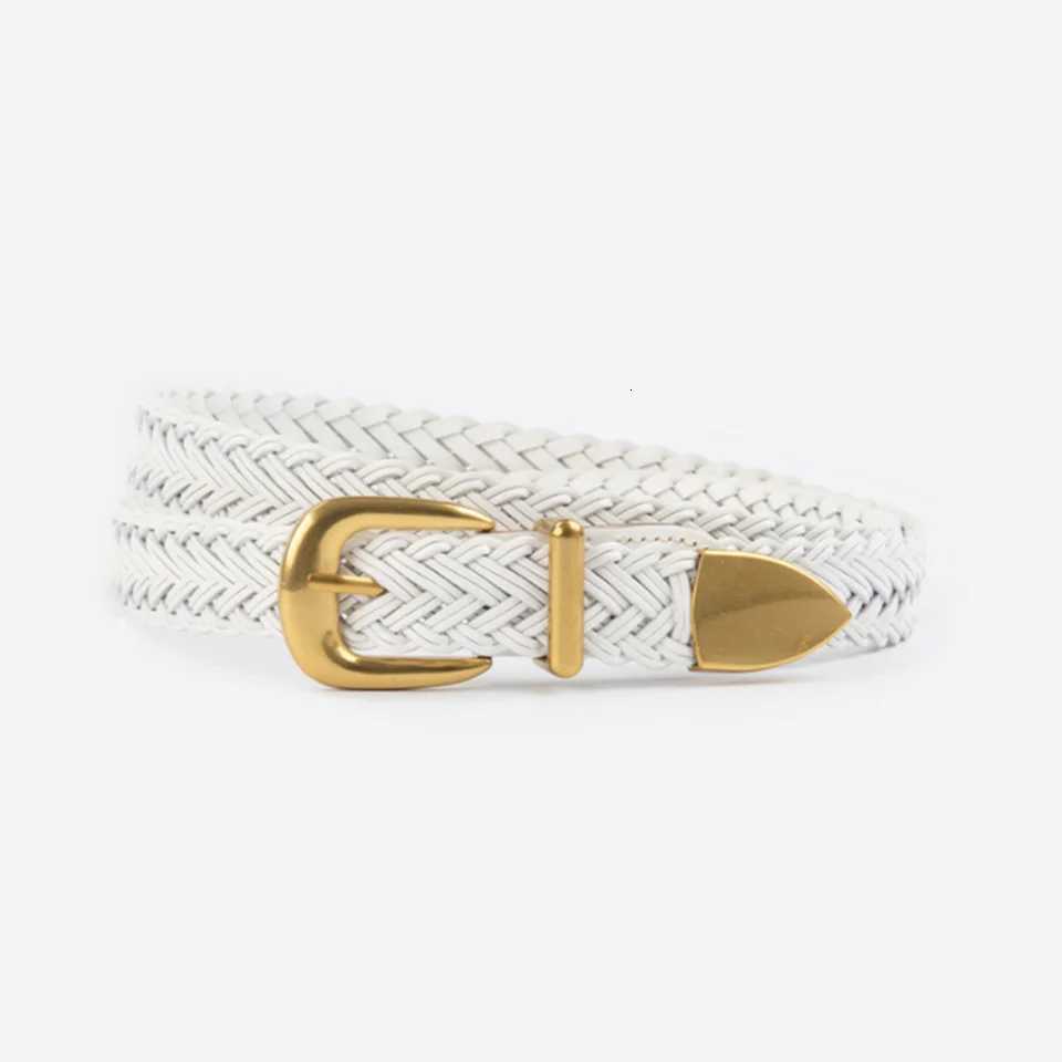 Woven womens waist belt suitable for jeans and casual pants decorative womens belt versatile womens leather belt W251024