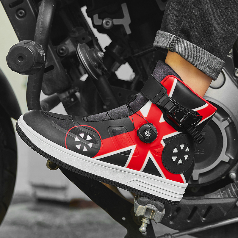 Motorcycle Riding Shoes Unisex Four Seasons Offroad Short Boots for Racing & Travel Non-Slip Wear-Resistant Essential Motorcycle Equipment