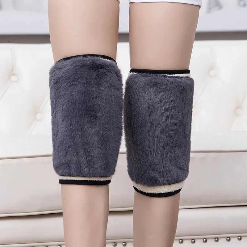 1 PC Winter Warm Knee Pads Fleece Lined Thick Cold Proof Magic Strap Joint Protection for Men Women Windproof Unisex PracticalW251024