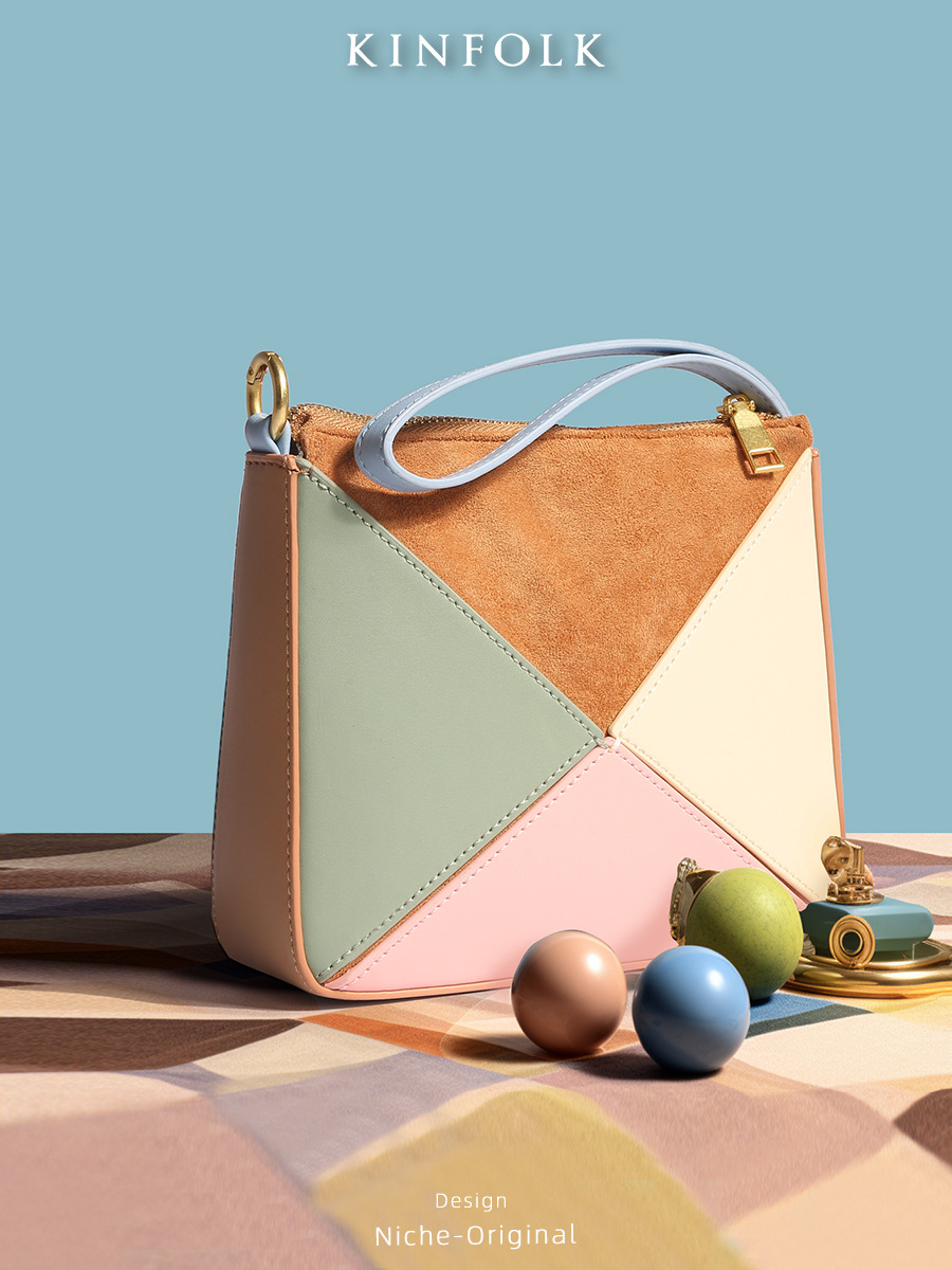 new model niche design Turkish style foldable triangular bag suitable for hand-carrying handheld single-shoulder and cross-body use