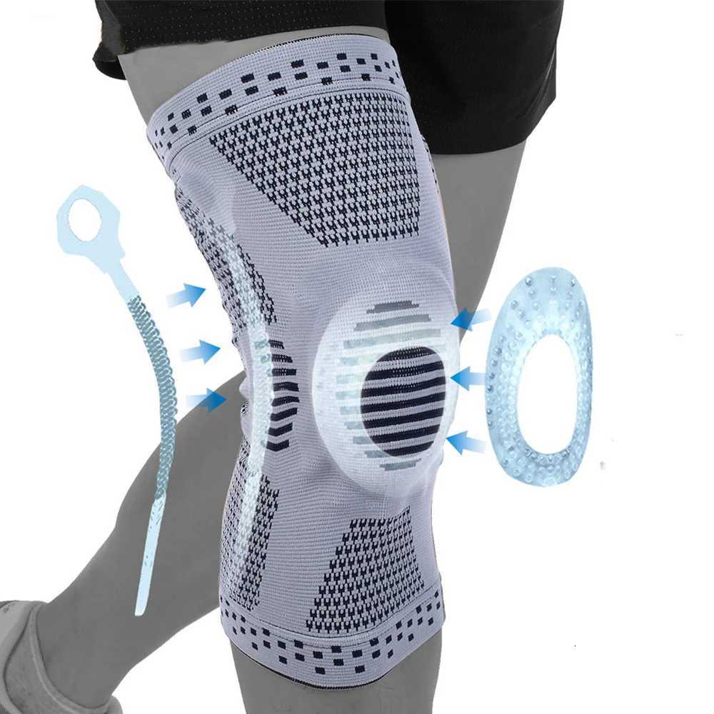Patellar Meniscus Knee Brace Silicone Stabilizer Compression Support Running Basketball Gym Training Protective Sport StrapW251024