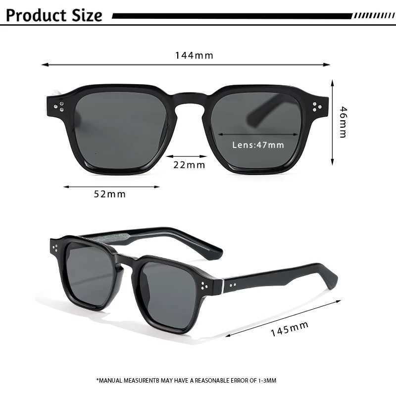 CATERSIDE Classic Sunglasses Men Core Insert Temple Luxury Brand Square Sun Glasses Women Travel Beach Party Festival GiftsT251024
