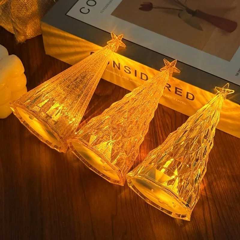 Christmas Tree Crystal Star Lights Party Romantic Snowy Mountain Holiday Gifts LED Warm White Iceberg Lighting Table Decoration C251115