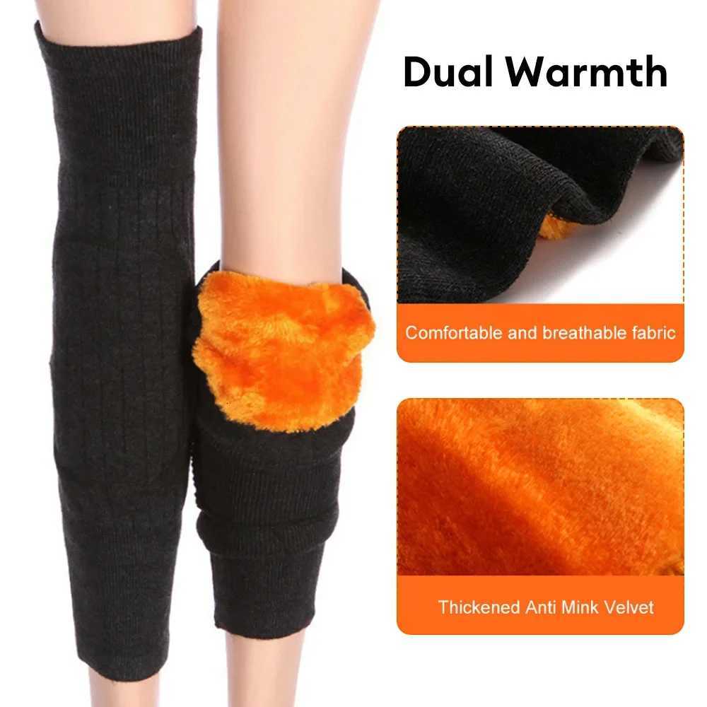 1 Pair Cashmere Winter Knee Brace Thermal Leg Knee Warmer Sleeve Unisex Wool KneePad Support for Joint Pain Tendonitis ArthritisW251024