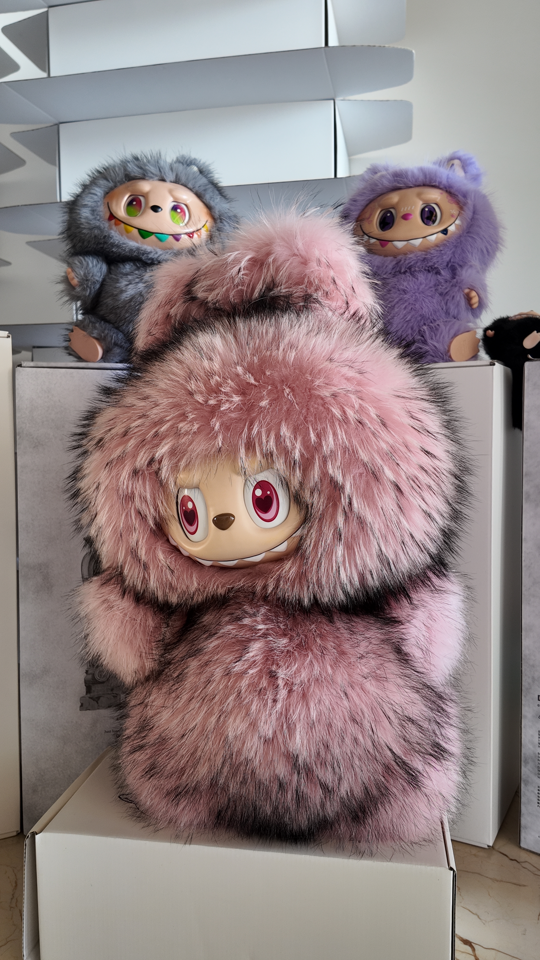 Presale 38Cm 58cm Labubu angel BigZimomo The Monster Leader White Limited Archangel Creative Change Doll Figure Vinyl Doll