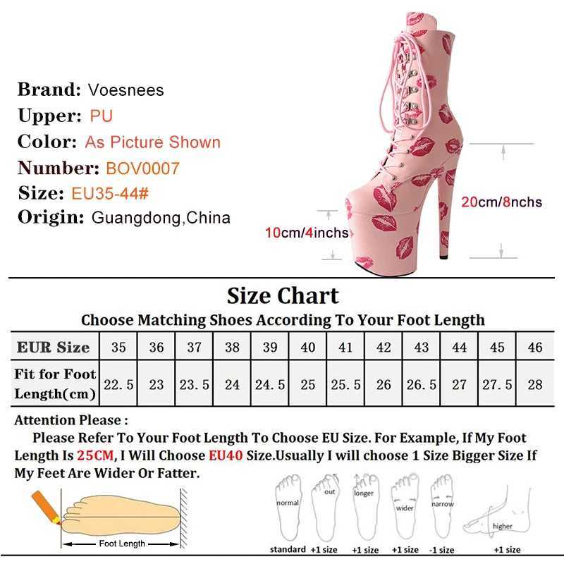 17cm 20cm Sexy Women Ankle Boots Zip Up Platform Red lip Print Block High Heels Peep Toe Short Boots Ladies Girls Party Shoes W251024