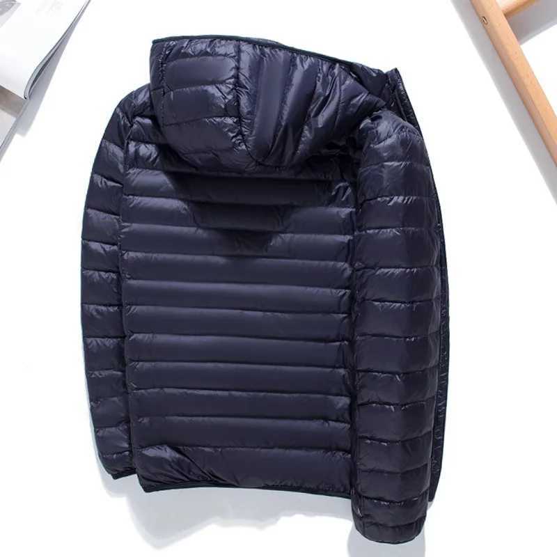 Mens Fashion Hooded Solid Lightweight Down Jacket 2021 New Arrivals Men Short Large Size Puffer Jackets Male Casual Light Coats Z251024