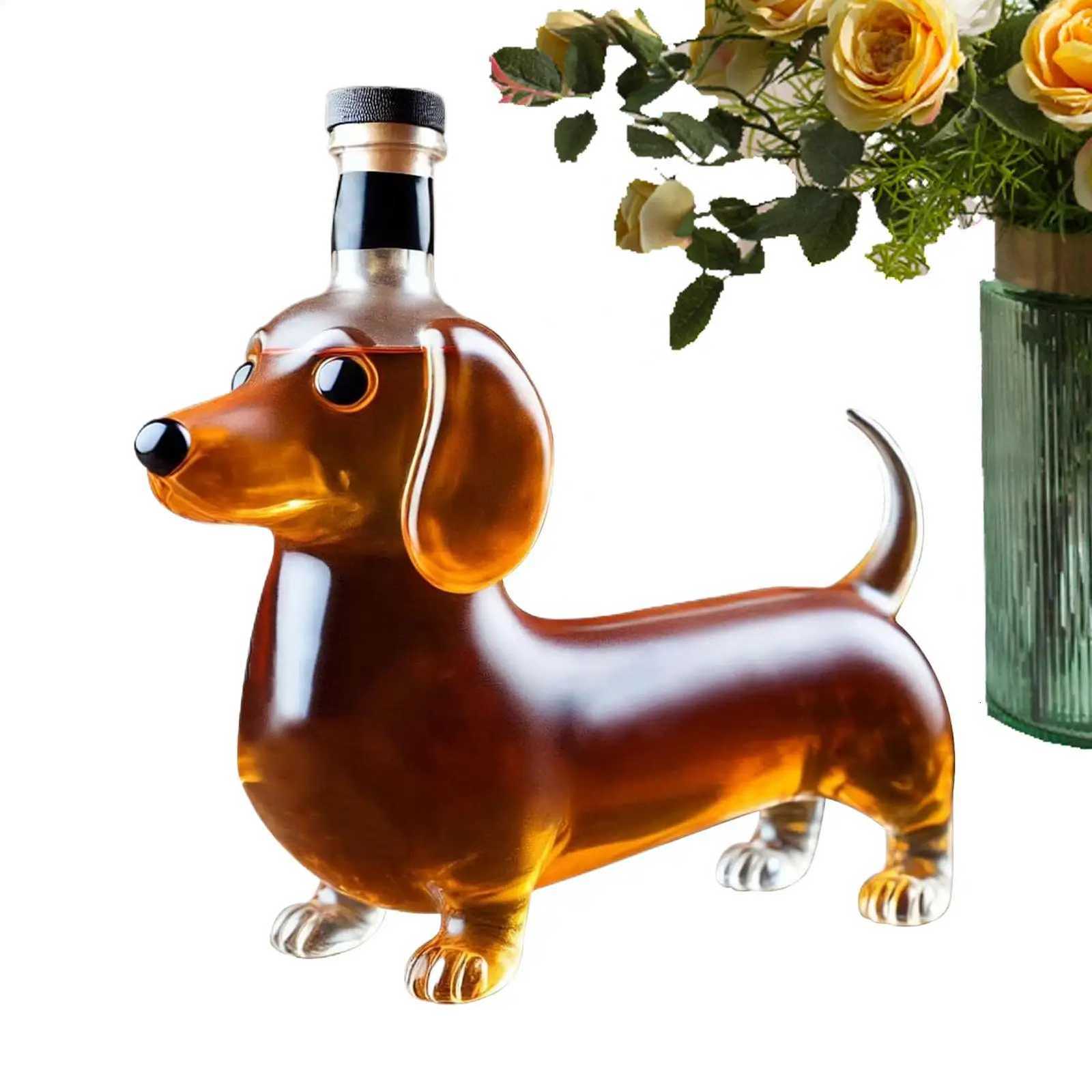 Dachshund Dog Shape Decorative Decanter Liquor Bottles Liquor Bottle Statue Wine Container for Birthday Christmas Y251024
