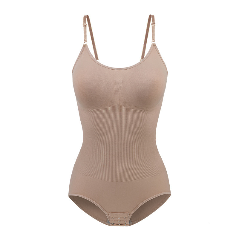 Plus Size Women's Shapewear Bodysuit Tummy Control Open Crotch Hip Lift Strap Chest Support Body Shaper Triangle Panties