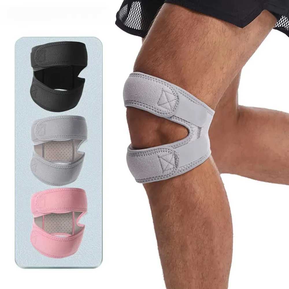 12Pcs Adjustable Sports Kneepad Double Patellar Knee Patella Tendon Support Strap Brace Pad ProtectorOpen Knee Wrap Strap BandW251024