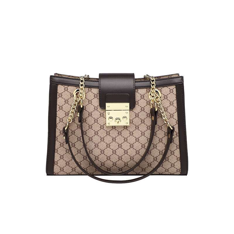 Hot Selling Hong Kong New Genuine Leather Chain Underarm Crossbody Bag Women's Brand Grand And Large Capacity Designer Bags Free Labubu Pendant A
