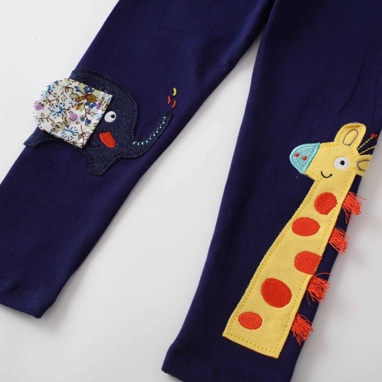 Little maven 2024 Baby Girls Lovely Animal Giraffe Leggings Cotton Soft and Comfort Pants for Kids 27 yearT251024