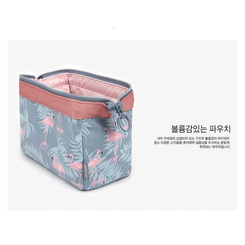 New Fashion Cosmetic Bag Women Waterproof Flamingo Makeup Bags Travel Organizer Toiletry Kits Portable Makeup Bags BeauticianT251024