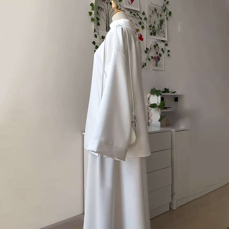 2025 Women's New Elegant and Comfortable Loose Casual Solid Color Suit Dress