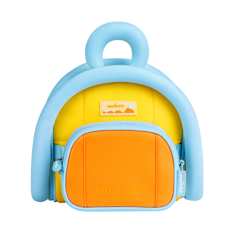 New designer round travel bag, children's crossbody bag combination, fashionable backpack