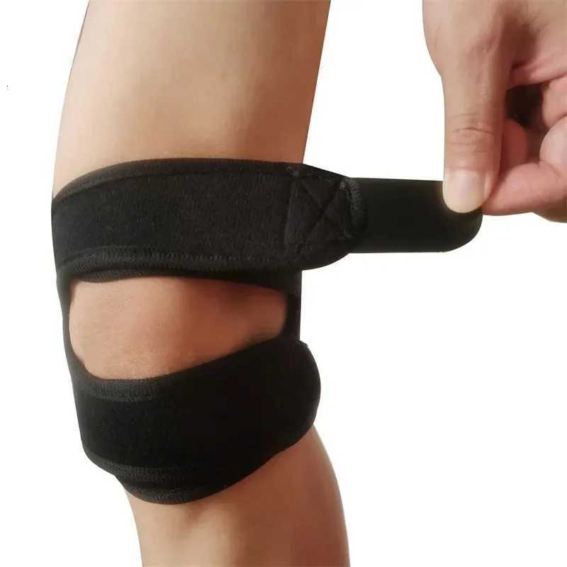 1PC Pressurized Knee Wrap Sleeve Support Bandage Pad Elastic Braces Knee Hole Kneepad Safety Basketball Tennis CyclingW251024