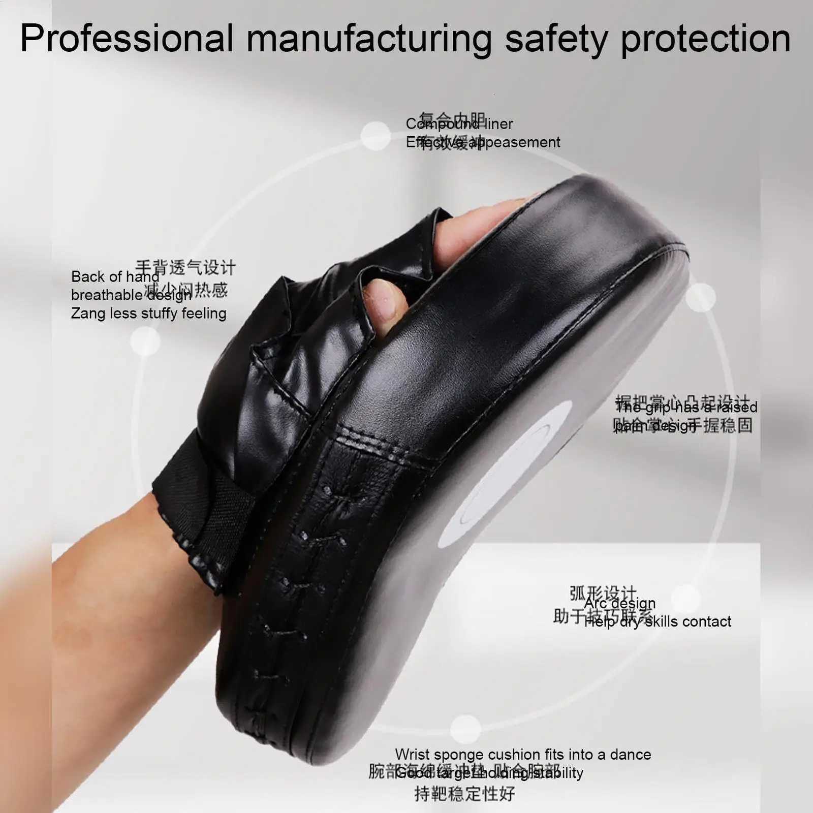 Curved Boxing Hand Target PU Leather 5Finger Hand Target Breathable Curved Punching Mitts Boxing Pads for Martial Arts Training Y251023