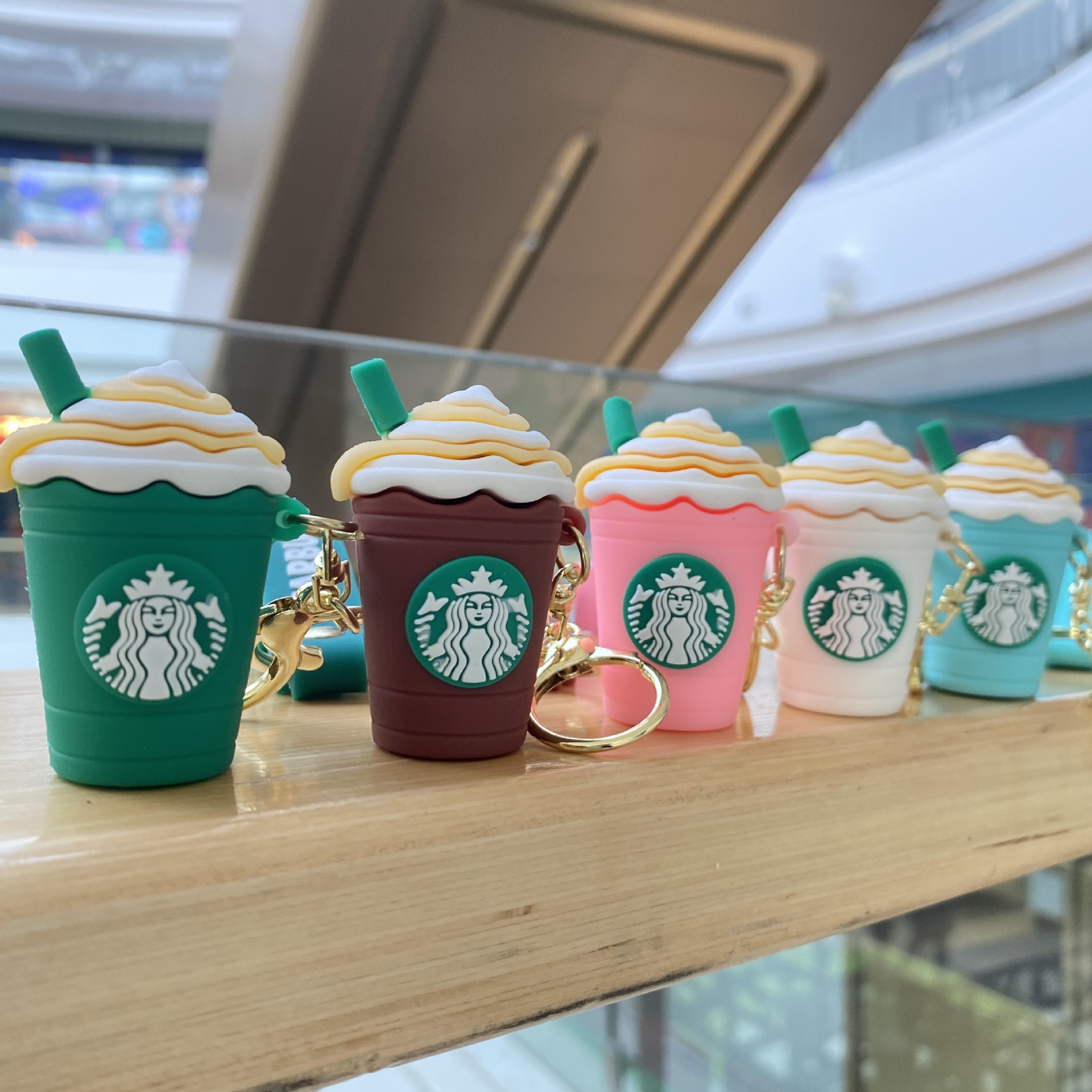 New Starbucks Keychain Milk Tea Cup Plush Charm Car & Bag Accessory Claw Machine Small Gift for party