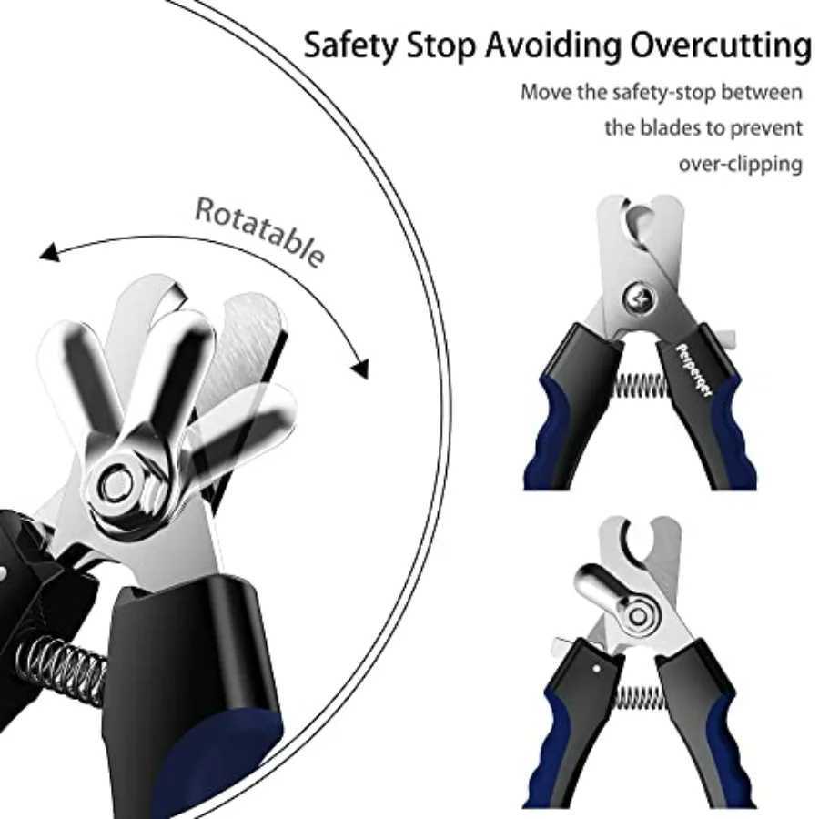 Professional Dog Nail Clippers with Safety Guard for Small Medium and Large Breed Dogs and Cats Prevents Over Cutting Includes Z20251024