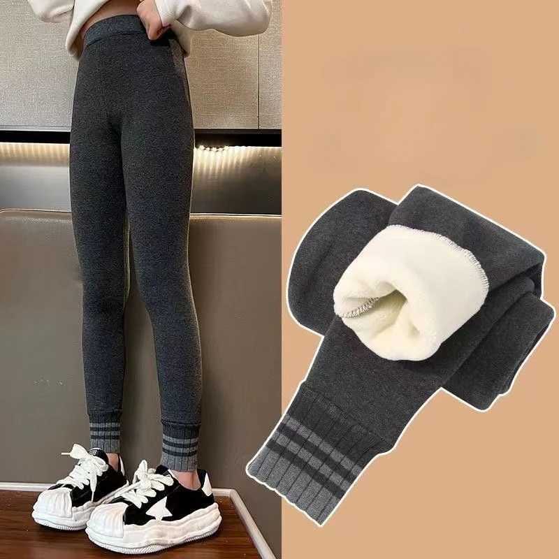 Fall Kid Solid Thin Tight Sweatpant Winter Girl Fleece Warm Leggings Toddler Skinny Cropped Trousers 2y Child Ankle Length PantT251024