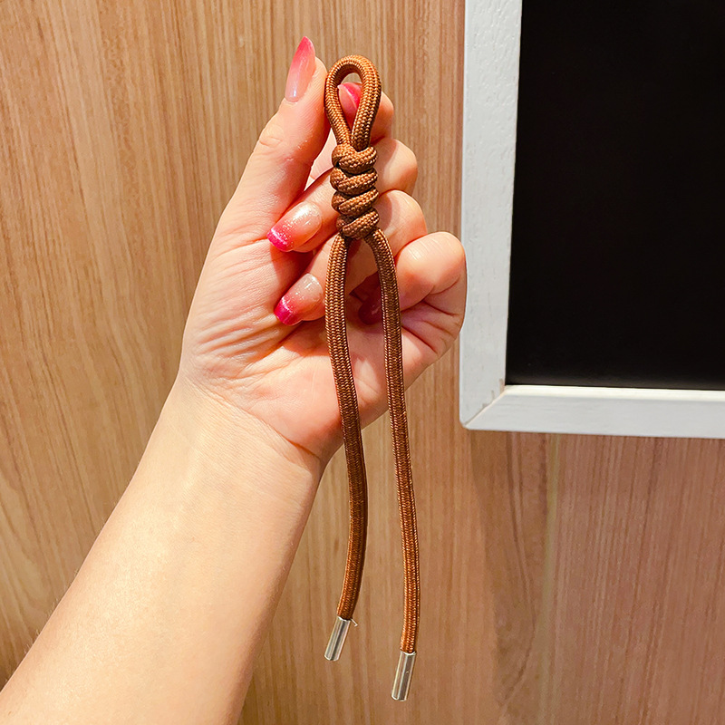 Wholesale Colorful Ins-Trend Handmade Woven Rope Keychain - Viral Bag Lanyard, DIY Creative Knotted Bracelet