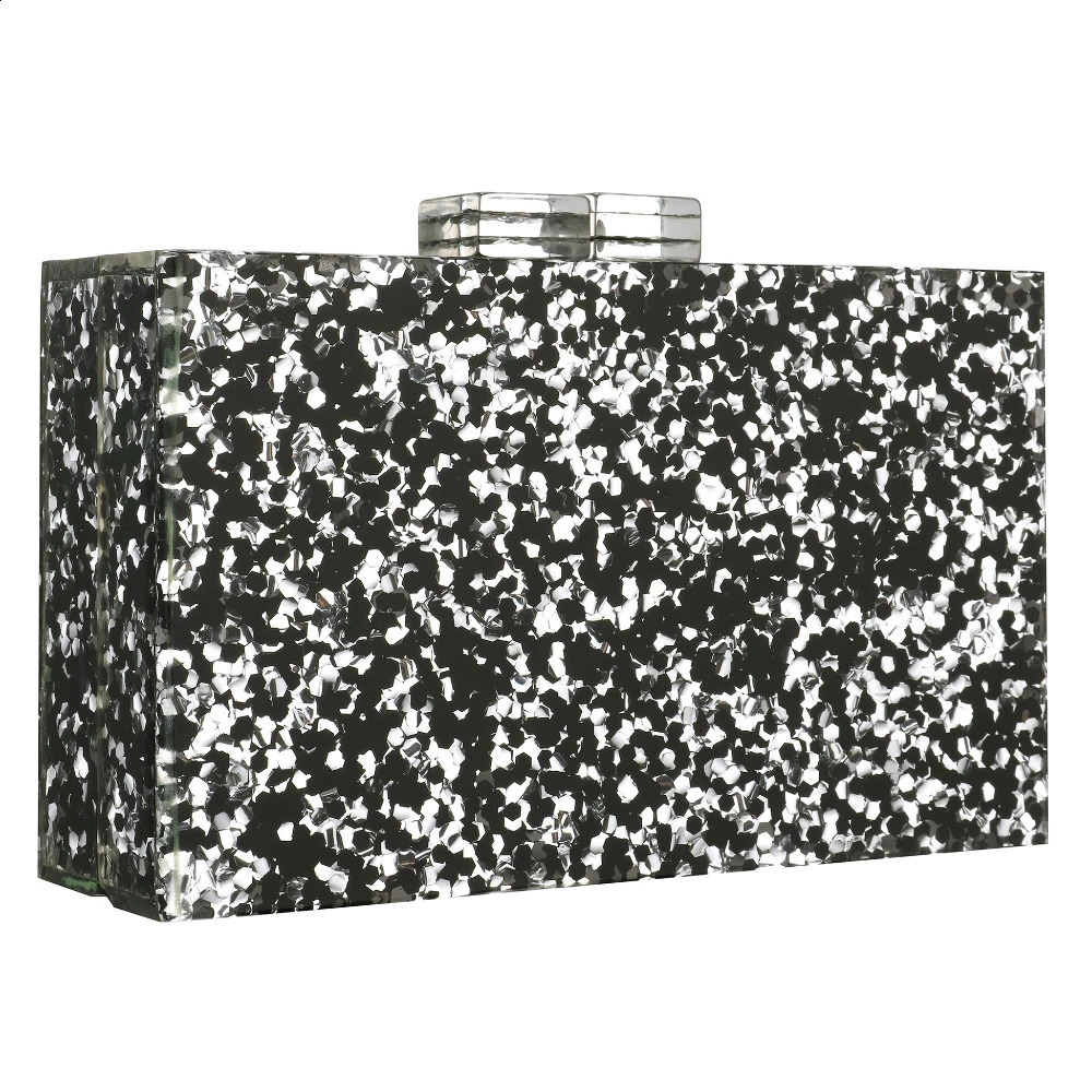 Women Handbags Evening Banquet Party Clutch Bag Rectangle Multicolor Geometric Trend ed Acrylic Bags Chain Crossbody Bag 251023CJ